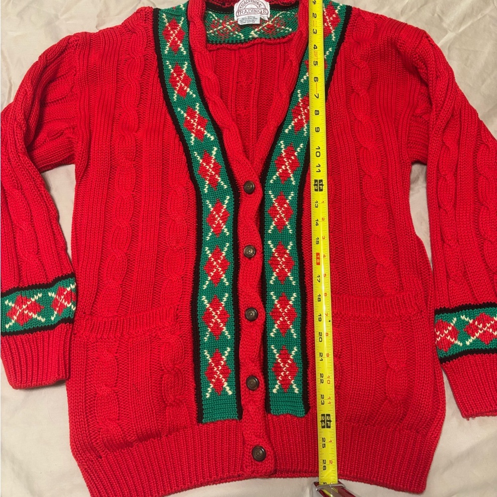 Traditional Tradings Festive Knit Cardigan Ugly Vintage-Christmas Sweater